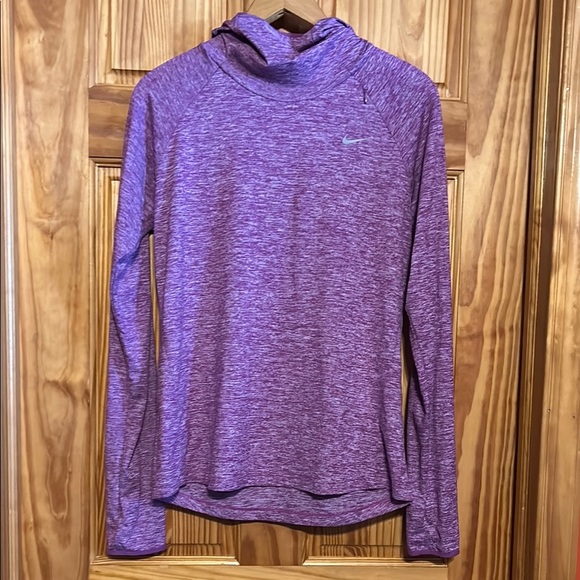 Nike DRI-Fit Women's Heathered Purple Running Hoodie - Picture 1 of 8